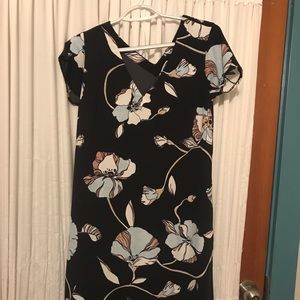 A New Day Floral Black Dress. Worn only once.